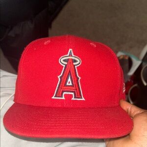 Red Baseball Cap with Logo